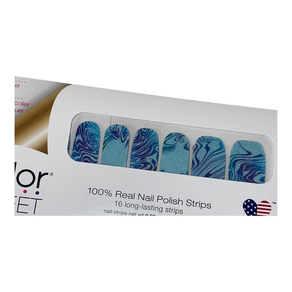Color Street THINK YOU’RE SLICK Blue & Purple Ombré Glitter Paint Swirl Set - Picture 3 of 8